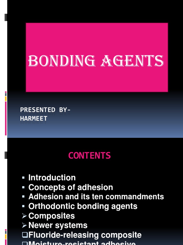 Bonding Agents PDF Dental Composite Adhesion