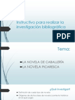 Instructivo para realizar la investigación bibliográfica