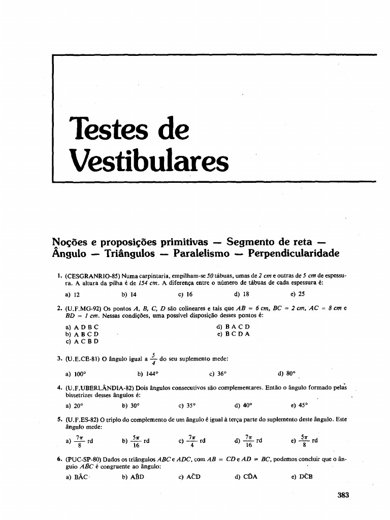 Quiz de EQUAÇÃO DO 2º GRAU da Banca FGV para Concursos e Vestibulares 