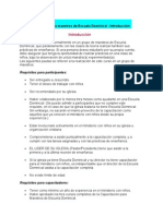 Capacitación para Maestros de Escuela Dominical 1