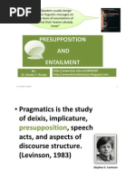 Download Presupposition and Entailment by DrShadia by Dr Shadia SN13960631 doc pdf