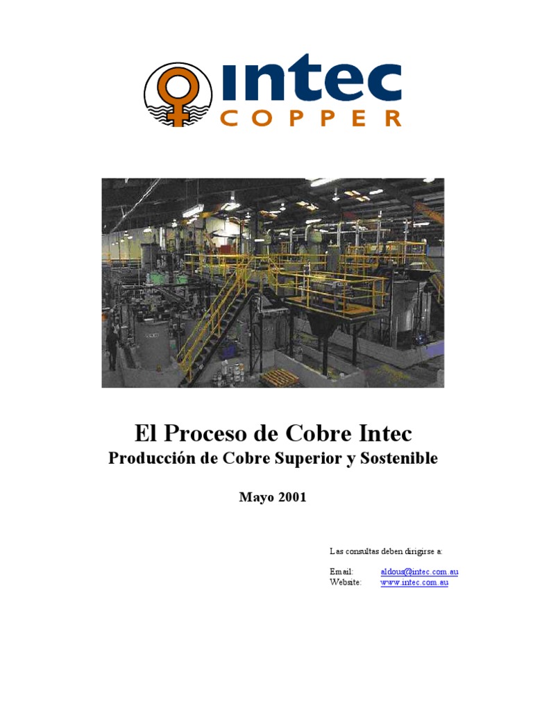 Intec Copper Sustainable Processing-Spanish | PDF | Cobre | Aluminio