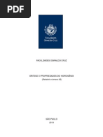 Relatório 02- Síntese e propriedades do hidrogênio
