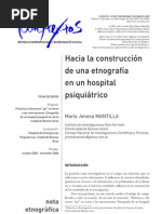 Hacia la construcción de la etnografía en un hospital psiquiátrico