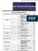 Curso Técnico de Petróleo da UFPR DIVISAO POR UNIDADES DIDATICAS