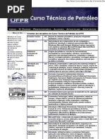 Curso Técnico de Petróleo da UFPR EMENTAS DO CURSO