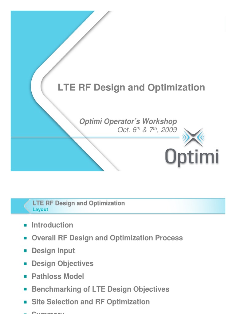 LTE RF Optimization Workshop Overview | PDF | Mimo | Lte ...