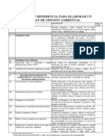 TÉRMINOS DE REFERENCIA PARA ELABORAR UN PLAN DE GESTIÓN AMBI