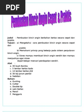 Laporan Kincir Angin