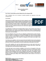5th Brief Ateneo FactCheck 2013 Project Brief: Political Party Development Bill