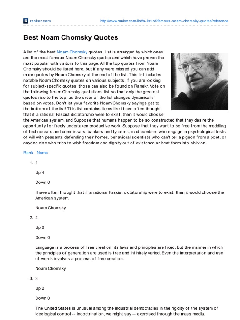 Lingstica Poltica Y Responsabilidad Avram Noam Chomsky