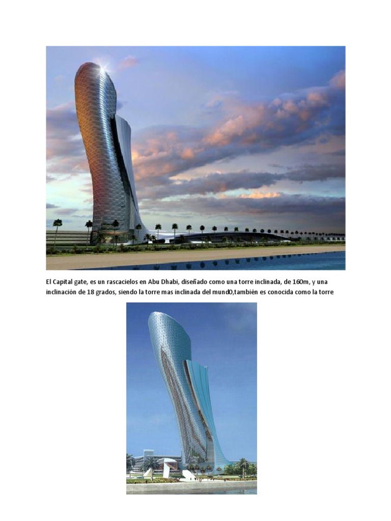 Capital Gate: La Torre Inclinada de Abu Dhabi | PDF | Diseño ...