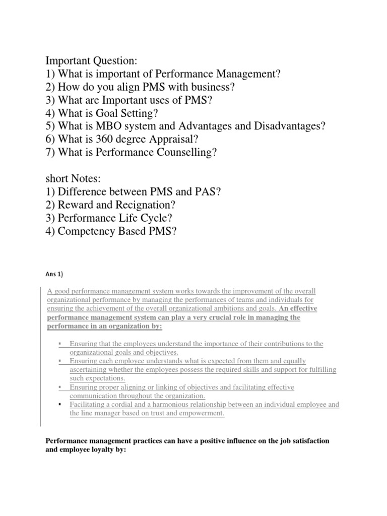Understanding Performance Management Systems | PDF | Performance ...
