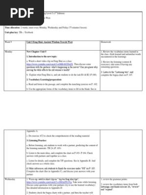 unit plan