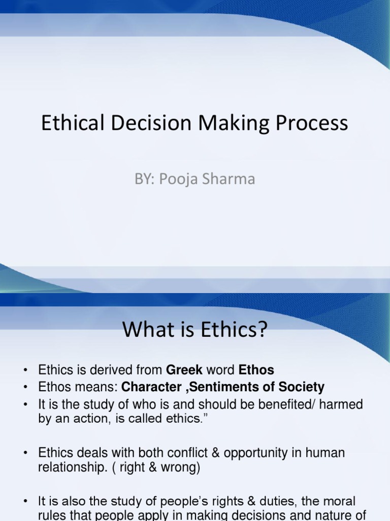 Ethical Decision Making Framework | PDF | Brahman | Morality