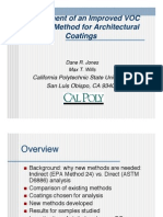 Devolpment VOC analysis coating