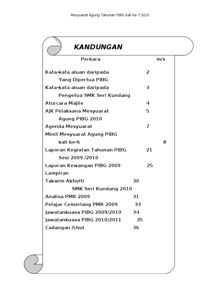 Contoh Buku Program Pibg