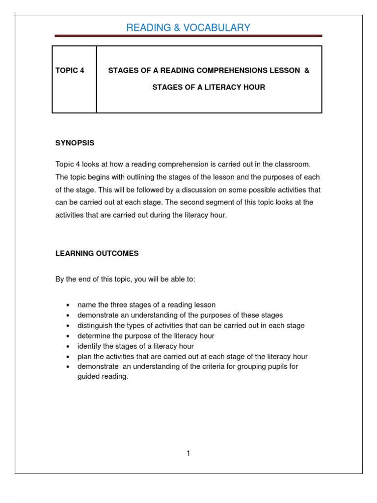 Topic 4 | Reading Comprehension | Question