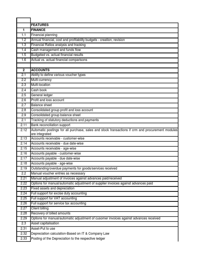 Erp Rfp Template Erp Rfp Template