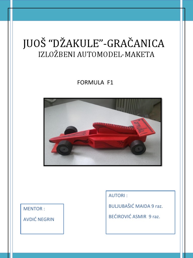 F1 Model by Maida & Asmir | PDF | Sports & Recreation | Home & Garden