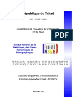 TCHAD, PROFIL DE PAUVRETE: Deuxième Enquête Sur La Consommation Et Le Secteur Informel Au Tchad - ECOSIT (Novembre 2006)