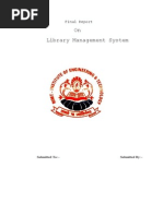 On Library Management System: Final Report