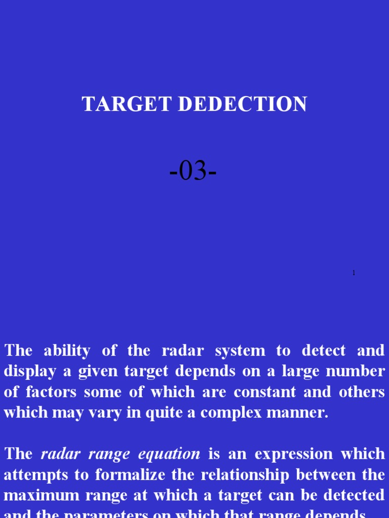 Radar Presentation 03 | PDF | Radar | Horizon
