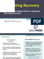 Finding Hidden Budget Dollars in Your Recruiting Practices 10 2012 HRSMART