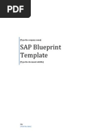 SAP Blueprint Template