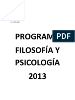 Programa Filosofía y Psicología
