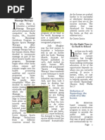 Download Equine Massage Therapy Newsletter  by Massage Spot SN13972095 doc pdf