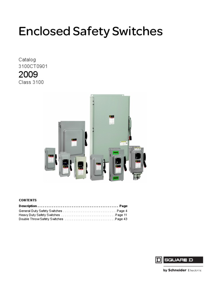 Catalogue Squared Enclosed Safety Switches Fusible (Eléctrico) Cambiar