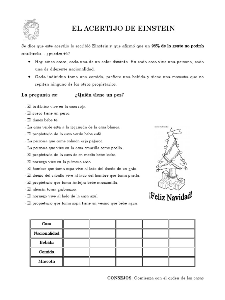 El Acertijo de Einstein