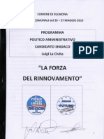 Programma candidato sindaco Luigi La Civita