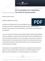 Intervention Liminaire Du President de La Republique Lors de La Reunion de Travail Du Gouvernement