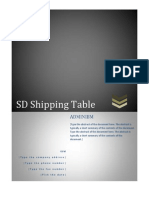 SD Shipping Table