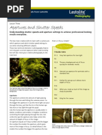 Apertures and Shutter Speeds: Key Points