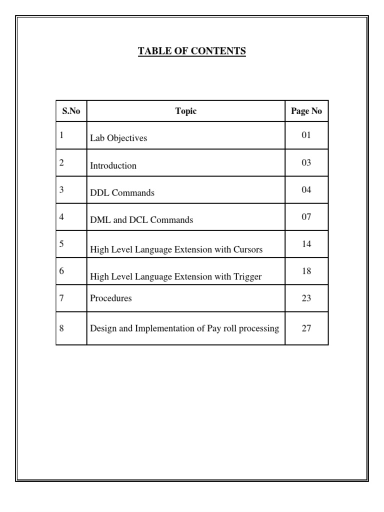 Dbms Lab Manual Relational Database Databases