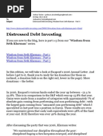 Distressed Debt Investing