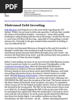 Distressed Debt Investing: Seth Klarman