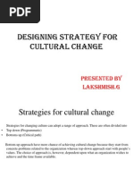 Designing Stratergy For Cultural Change