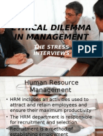 Stress Interviews-Principles of Management