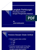 Langkah Perhitungan Azimuth Matahari