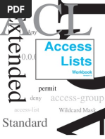 CISCO Access Lists Workbook Student Version 1.2