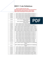 OBDII U Code Definitions