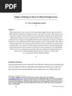 Download Religious Mythology in African Traditional Thought Systems by Victor YAKUBU SN13980465 doc pdf