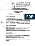 Ley de Promoción de La Alimentación Saludable para Niños, Niñas y Adolescentes
