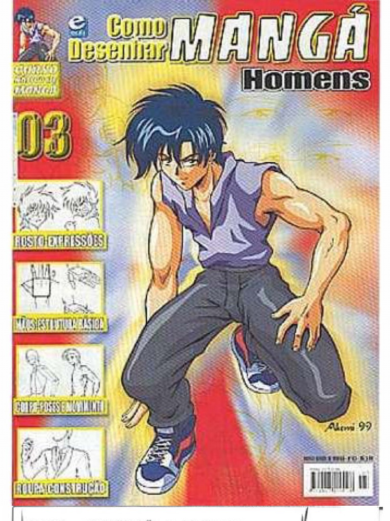 Como Desenhar Manga Vol. 3 Homens | PDF, image size:768x1024