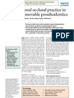 Good Occlusal Practice in Removable Prosthodontics