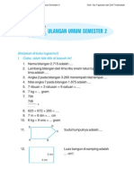 Soal Matematika SD Kelas 3 Semester 2